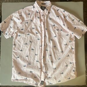 Artistry In Motion Mens Short Sleeve Whale Print Shirt Large​